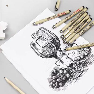 12Pcs Drawing Pens Micro Fineliner Art Pen Set Waterproof Pigment Ink Smooth