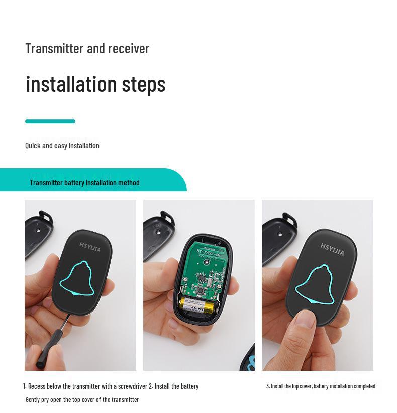 A808 Wireless Elderly Call Button Emergency Doorbell