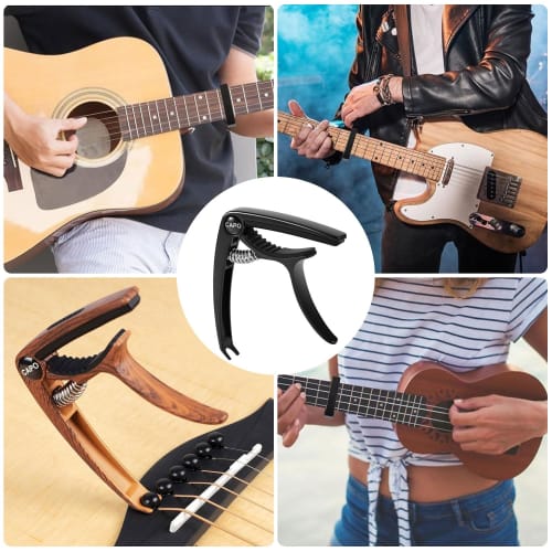 Zinc Alloy Guitar Capo, 1 Piece, Guitar Capo, Tone Correction Clip, Lightweight and Durable, Available In Various Colors (Black)