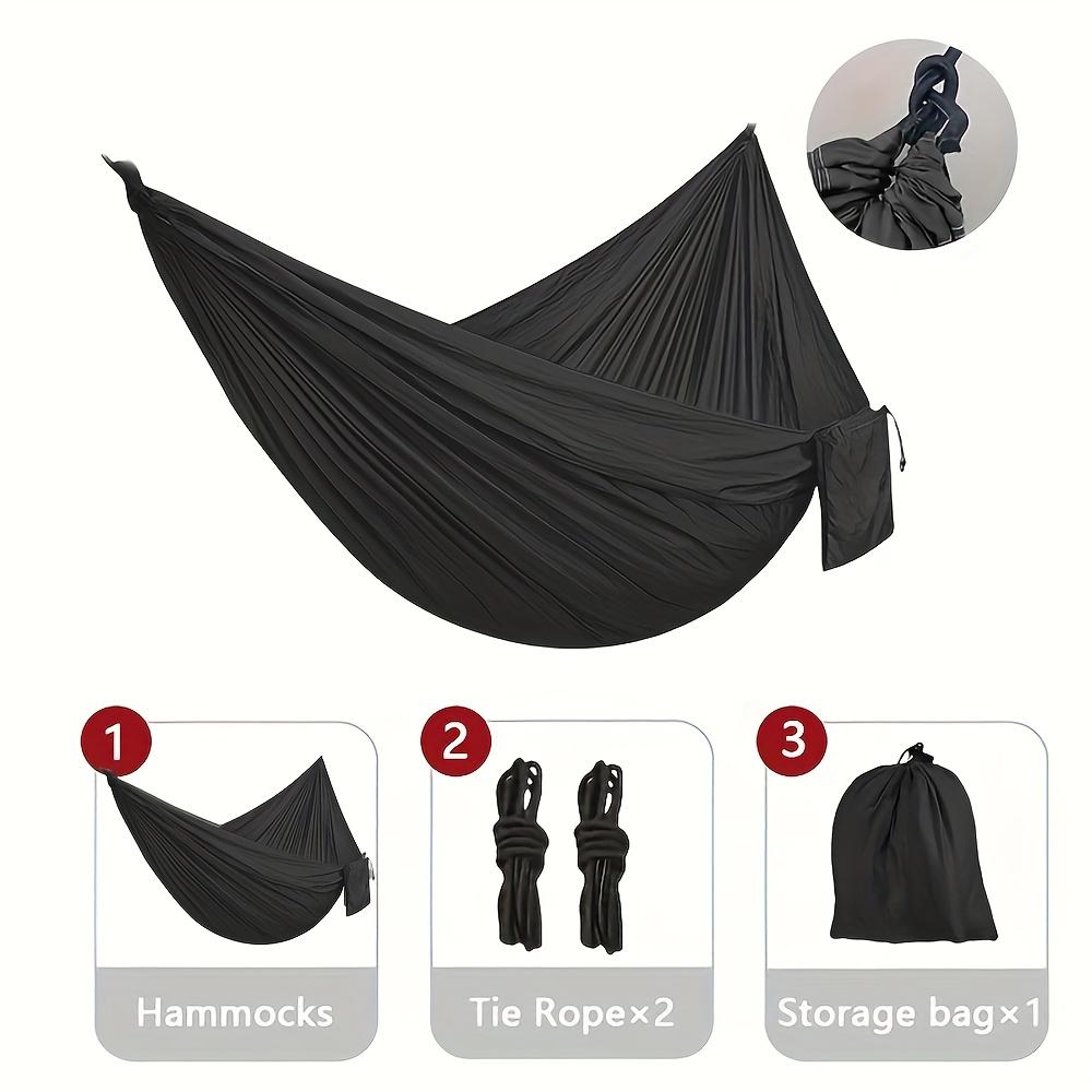 

1Set Hammock with Straps and Storage Bag Suitable for Beach Picnics, Hiking,Lightweight and Durable Outdoor Lounge Chairs,Swings чёрный