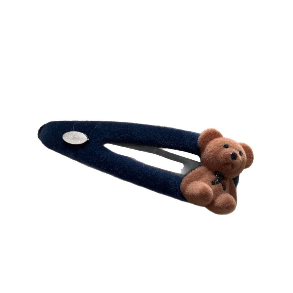 Koreańskie Słodkie Kreskówkowe 3D Pluszowe Spinki do Włosów z Misiem Dziewczęce Kreskówkowe Miękkie Dziewczęce Klipsy Jednoczęściowe BB i Nowe Akcesoria do Włosów