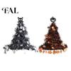 Autumn Seasonal Decor Halloween Witch Hat Pumpkin Decor, Metallic Rain Curtain Door Hanging Ornament for Creepy Holiday Props Party, Spooky