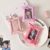 Simple Bow Card Holder Keychain Cute Portable Photocard Cover Idol Photo Card Holder Protective Cover Bag Pendant Gifts