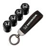 Car Tire Wheel Valve Caps Cover Suede Car Key Chain Ring Keychain For Honda Civic Fit Jazz Accord Pilot CRV Odyssey Passport HRV
