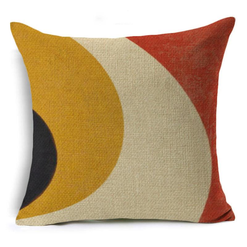 Simple Abstract Geometric Pattern Pillow Case Fashion Fabric Home Sofa Bedside Cushion Pillow Case