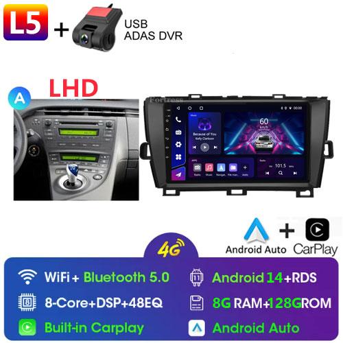 DSP 8G+128G Android 14 For Toyota Prius XW30 2009-2015 car radio multimedia video player GPS navigation stereo CarPlay