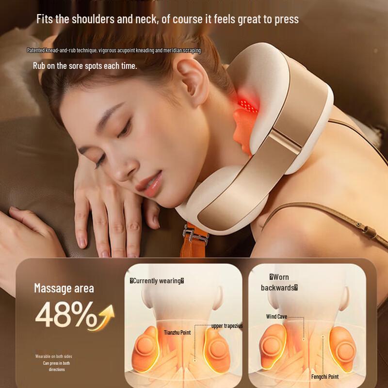 AUX Heated Kneading Neck and Shoulder Massager CN plug (adapter included)