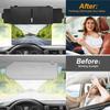 Retractable Anti-Glare Car Windshield Sunshade with Eye Protection