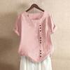 BITCED Women's Fashion Casual Solid Color Print Short Sleeve O-Neck Blouses & Shirts