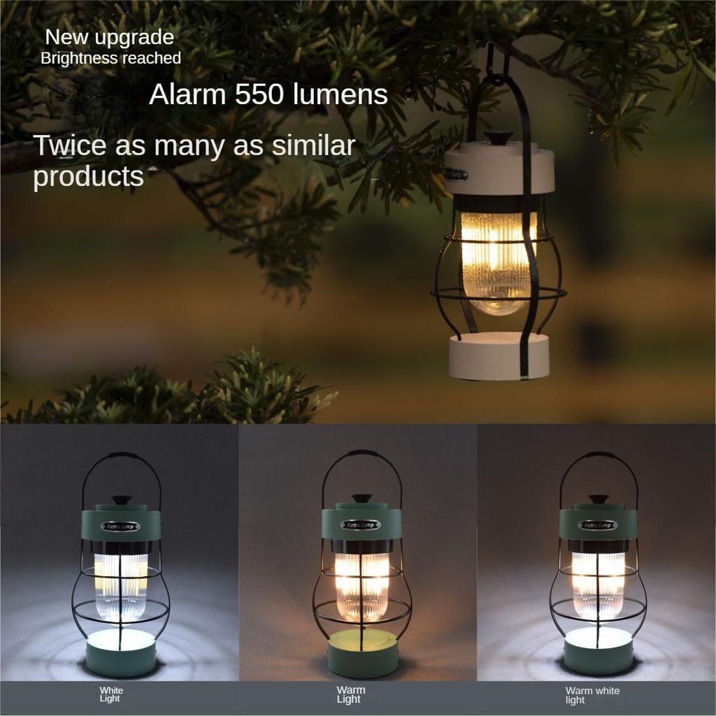 New Outdoor Camping Lamp, Camping Lamp, Camping Atmosphere Lamp, Charging Lighting, Portable Retro Horse Lantern, Tent Camp Lamp