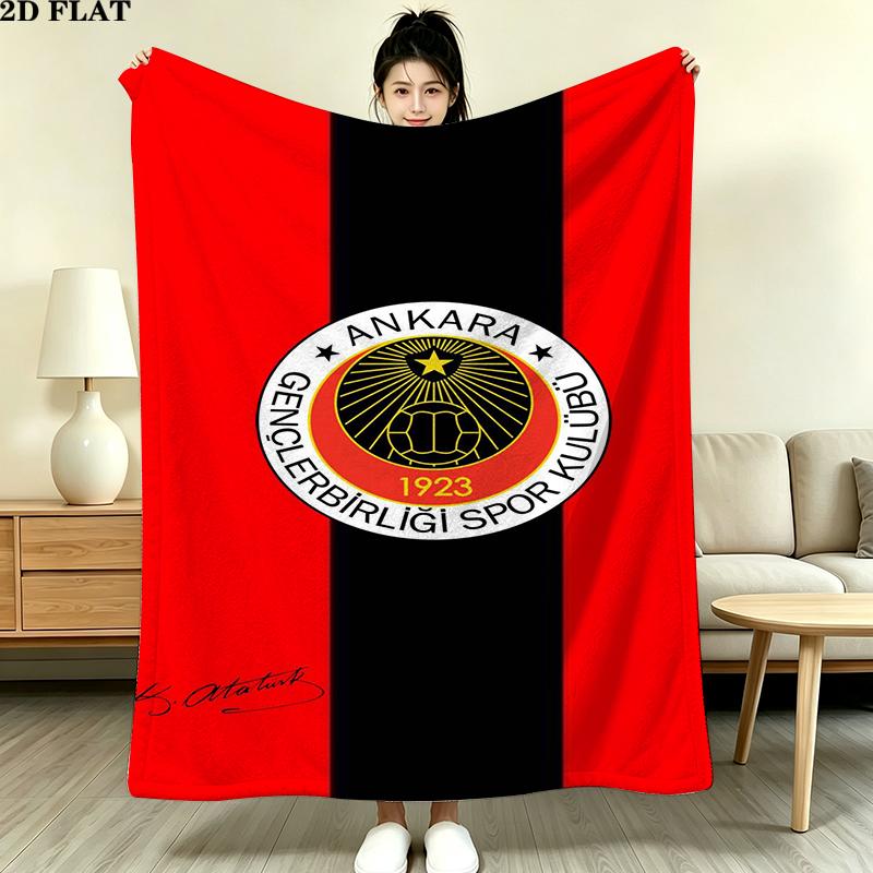 Gençlerbirliği Flanelldecke mit Aufdruck Hohe Qualität Warm Bequem Decke für Alle Jahreszeiten Perfekt für Geschenke Wohnkultur