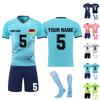 Kit de camisas personalizadas masculinas meninas com número de nome camisas de futebol personalizadas para meninos terno de treinamento