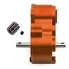 LCG Aluminum Transmission Gearbox for 1/10 RC Crawler SCX10, Lightweight Metal Gearbox 9T Motor, 1:9 Ratio, 540/550 Compatible