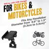 Universal Black CNC Motorcycle Handlebar Charger 4-6.8" Phone Holder Mount New