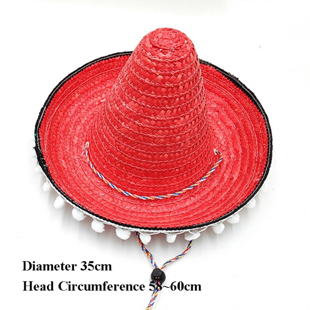 Unisex Mexican Beach Hat Sunscreen 58~60cm Sunscreen Hat Children's Performance Flavors Halloween Hat Men Women Outdoor