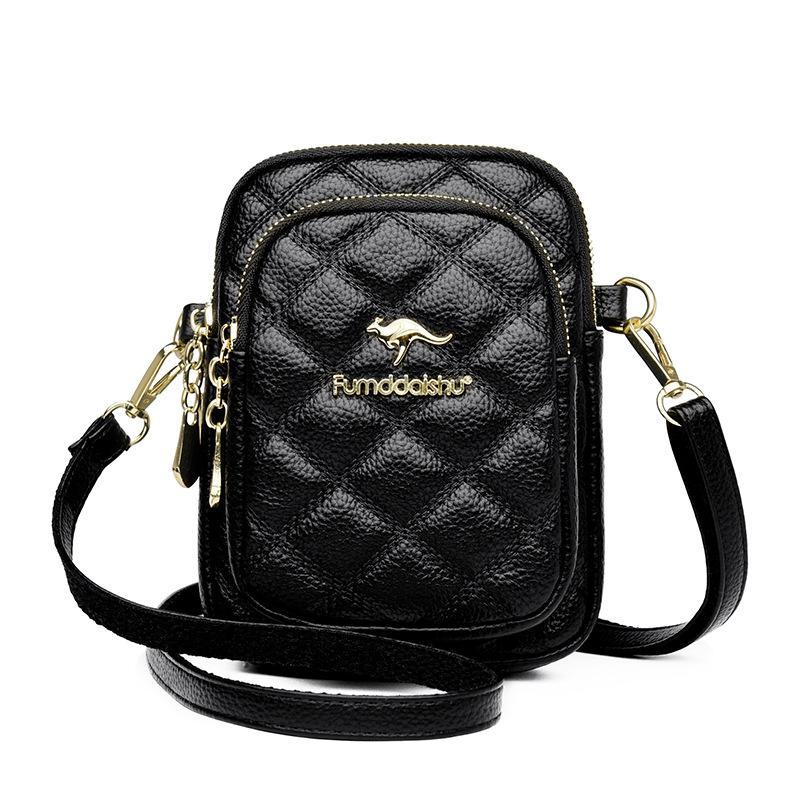 Special Fashion New Diamond Mobile Phone Bag Soft Leather Texture Casual Oblique Span Bag Women