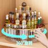 Multifunctional Rotating Kitchen Spice Rack Countertop Seasoning Storage Organizer All-Purpose for Home Kitchen
