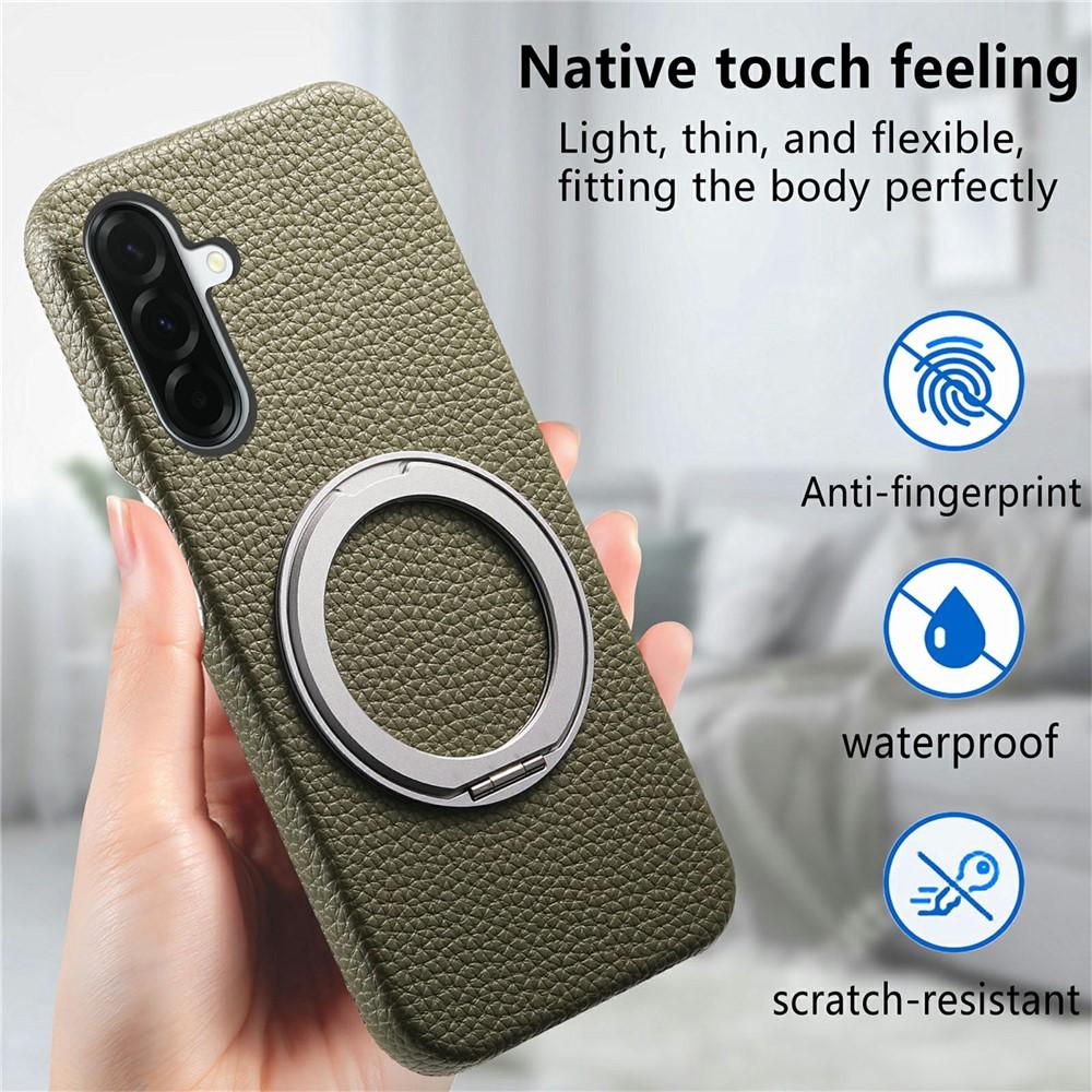 Case for Galaxy A16 5G - PC+Leather/PU, Green, With Stand