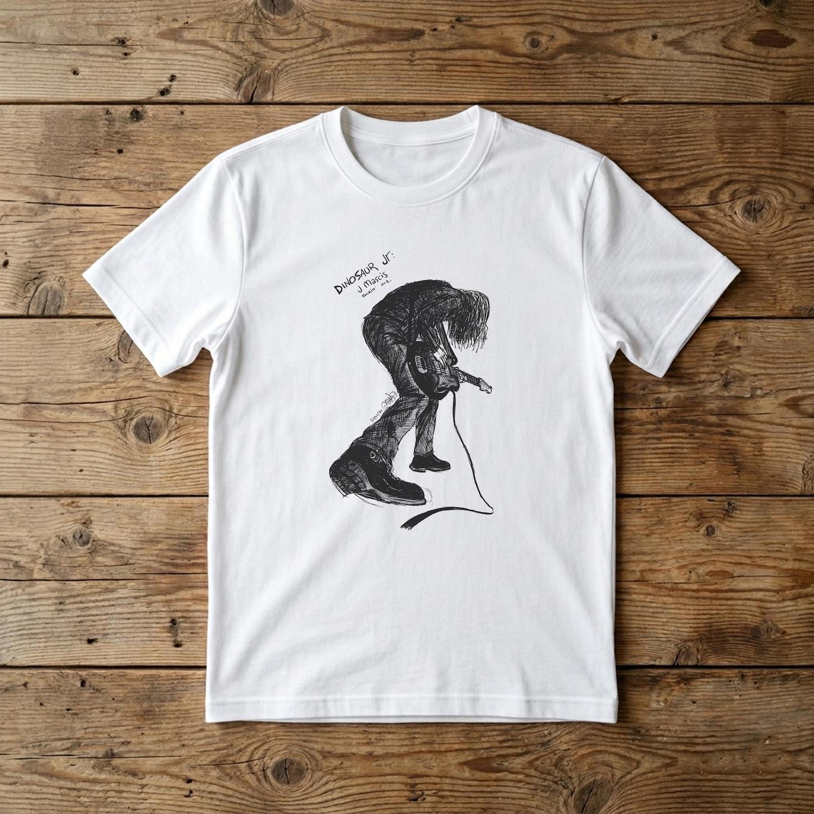 Dinosaur Jr. J Mascis Rockin Out T shirt – Band Graphic Tee M