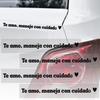 Rearview Mirror Decal 5 Pieces Spanish Motivational Interior Mirror Decals Waterproof Decorative Cute Stickers 4 Inches For Car