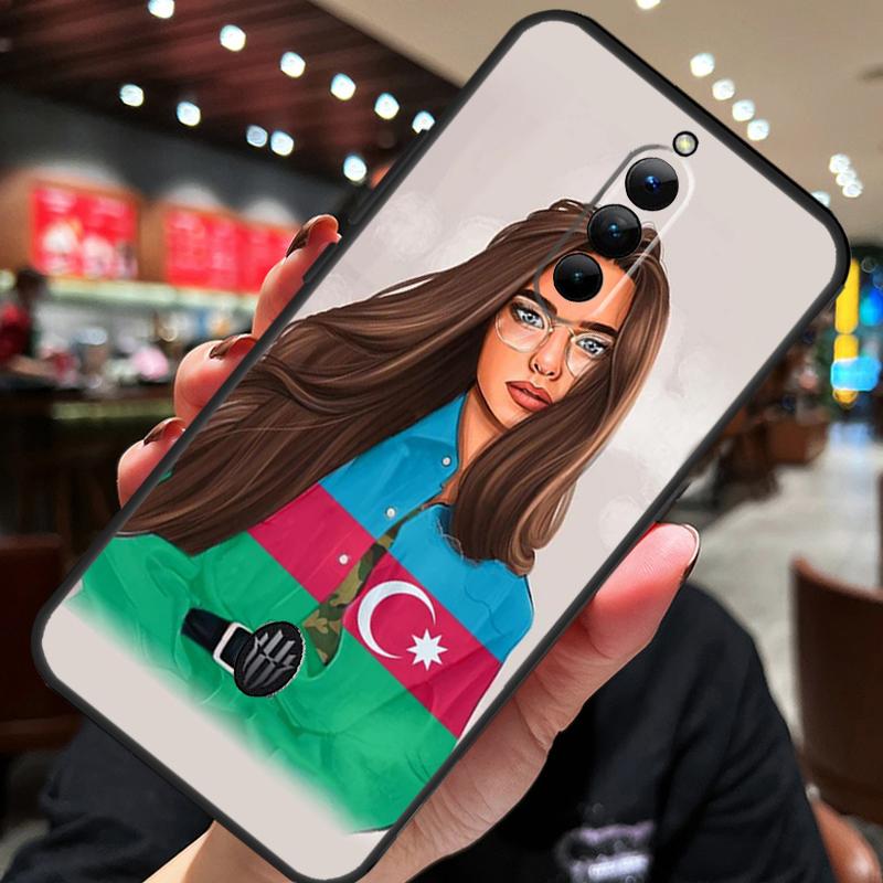 Dívčí pouzdro s vlajkou Ázerbájdžánu Pro ZTE Nubia Red Magic 11 10 8 9 8S 9S 10S Pro Plus 10 Air 5G 6R 6 7 6S 7S Pro Kryt