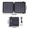 10W Faltbare Solarladetasche IP65 Wasserdicht Tragbares Solarladegerät USB und Typ-C Dual