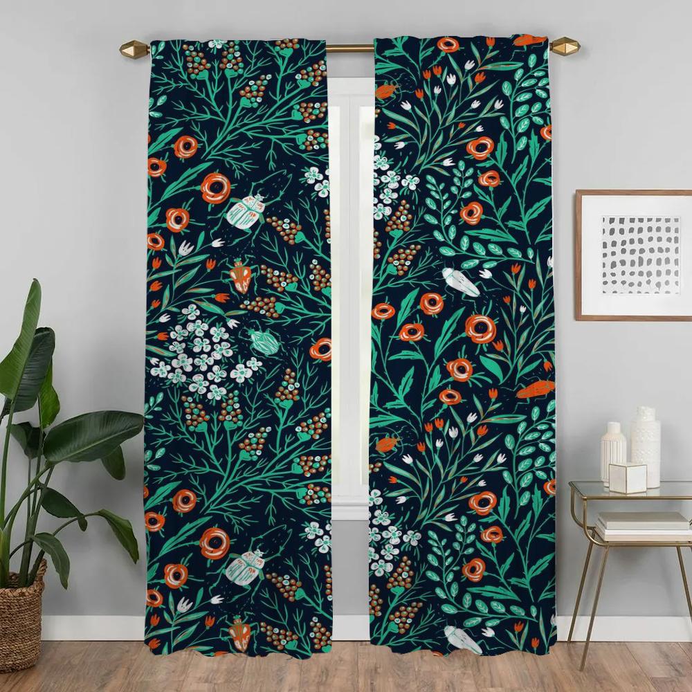 Malovaný design Zatemňovací závěs do pokoje 2 panely Závěsy Dětský pokoj Halloweenská dekorace Stínidla Domácí interiérové závěsy Obývací