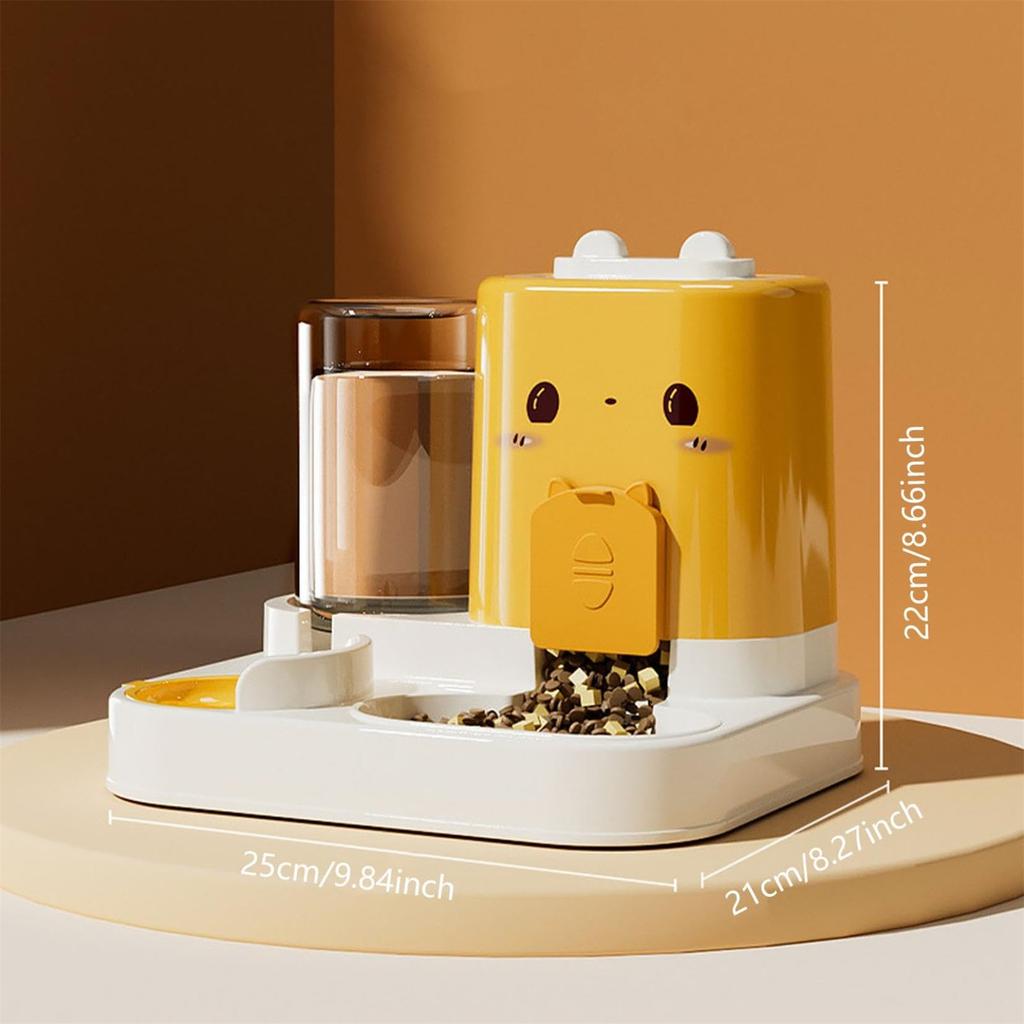 Neuer Automatischer Futterautomat für Haustiere Abnehmbares Tragbares Trinkgerät Futterautomat für Haustierkatzen und -hunde Fressnapf für Haustierwelpen Haustierbedarf