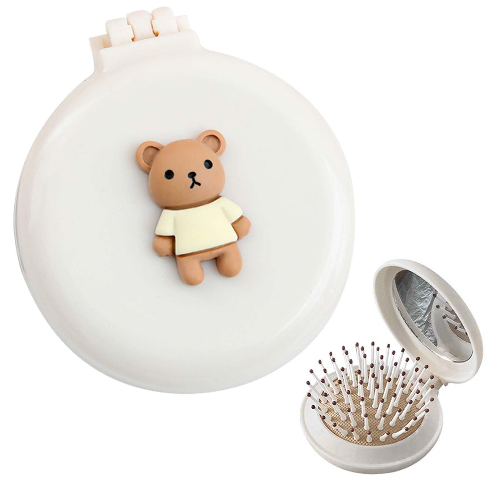 

PAVIKE Folding Cute Folding Comb with with Perfect for Going and More Comb, Mirror, Foldable, Portable, Mirror, Lightweight, Compact, Travel, Out,