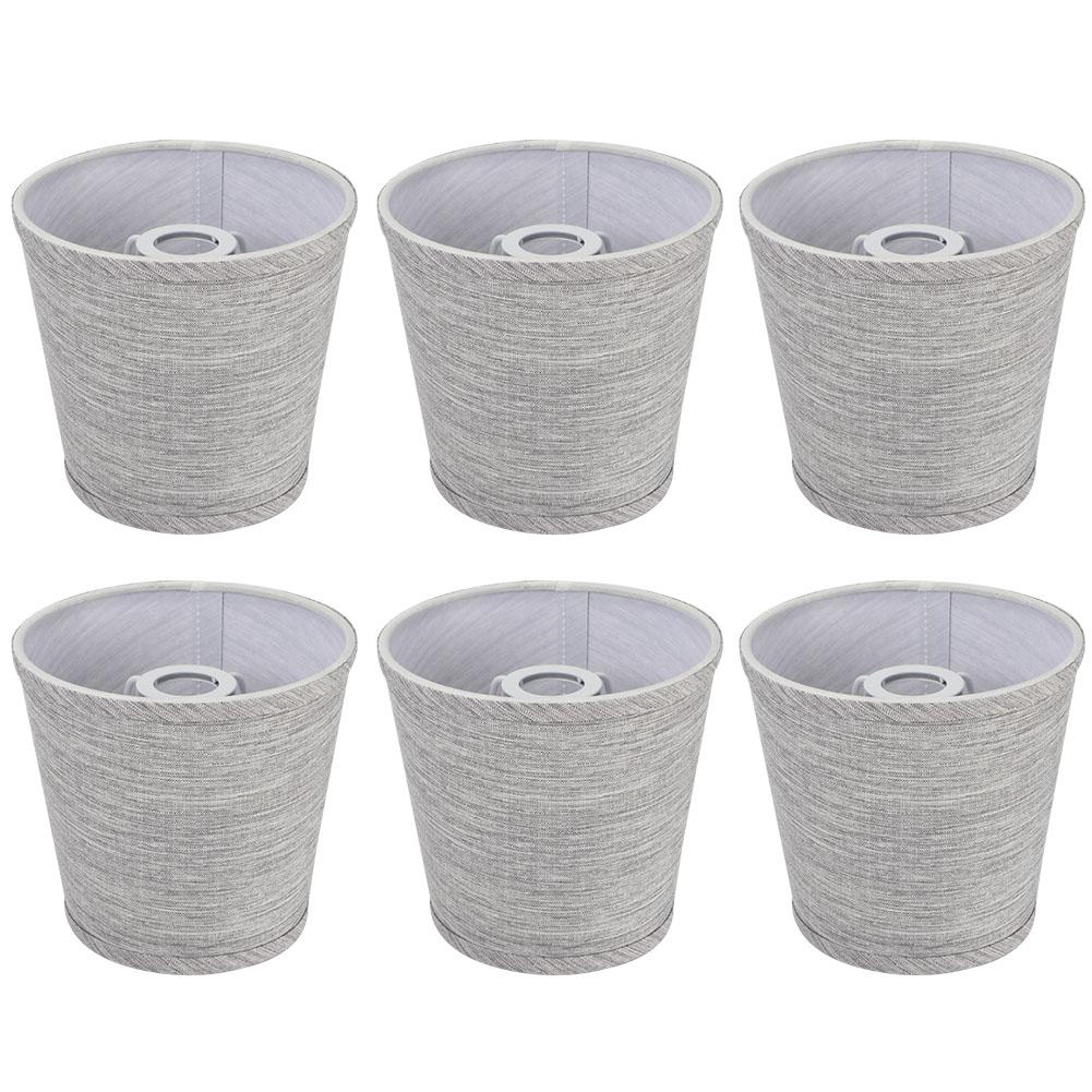 6Pcs Lampshade Modern Light Cover Fabric Inner Film European Style for Chandelier Wall Lamp W/E14