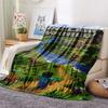Minecraft World Blanket Camping Trip Home Decor Christmas Gifts Machine Washable Office Rest Blanket