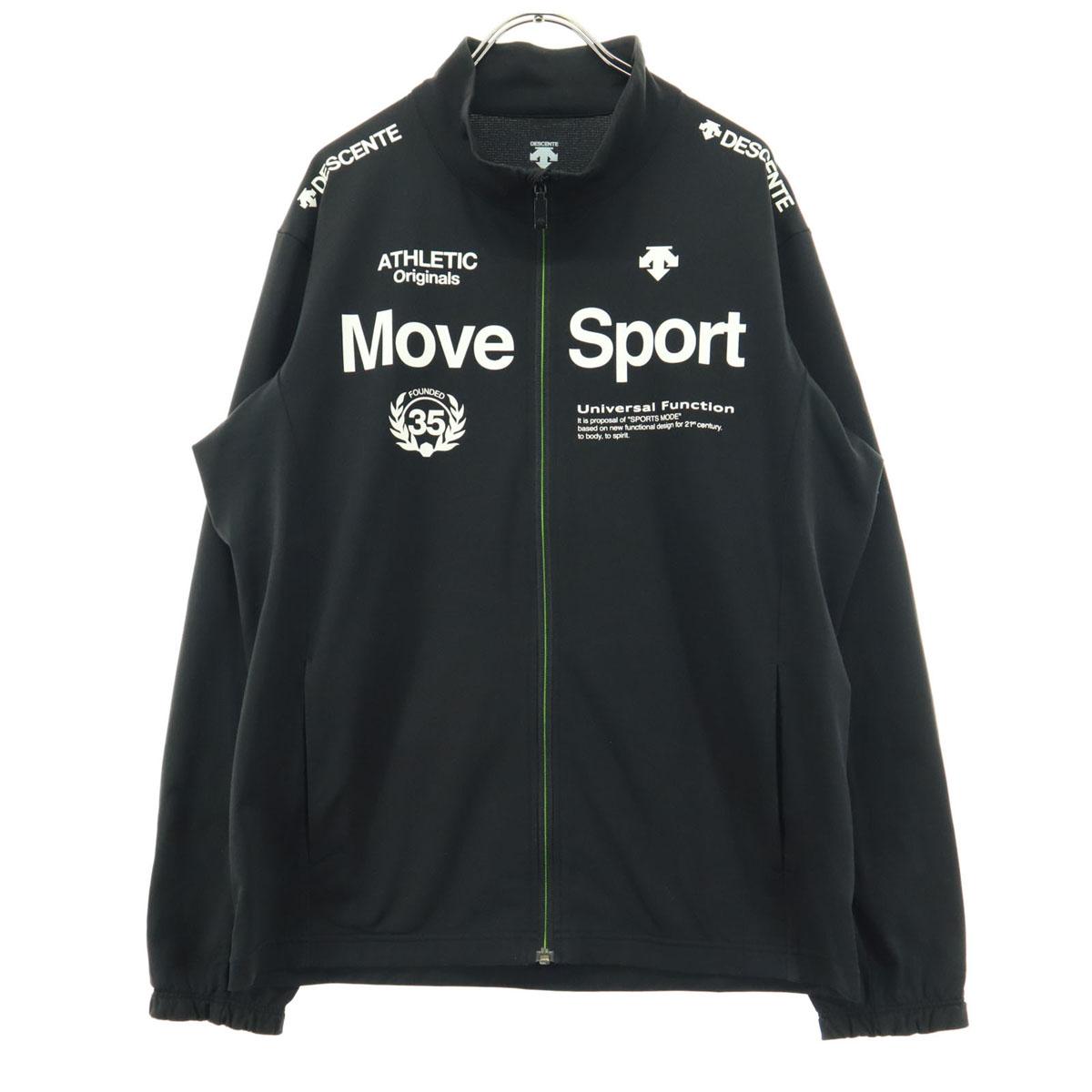 

DESCENTE Принт тренировочная Толстовка с длинным рукавом Олимпийка L черный Мужская Б/У