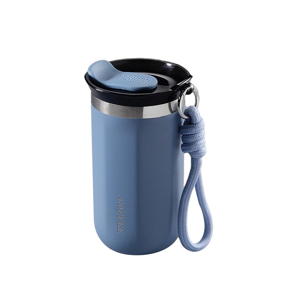 

Термос Бутылка для воды Изолированный вакуумный стакан Нержавеющая стальная чашка Термокружка для кофе с крышкой Сохраняет холодные горячие напитки Двойные стенки 350ml синий