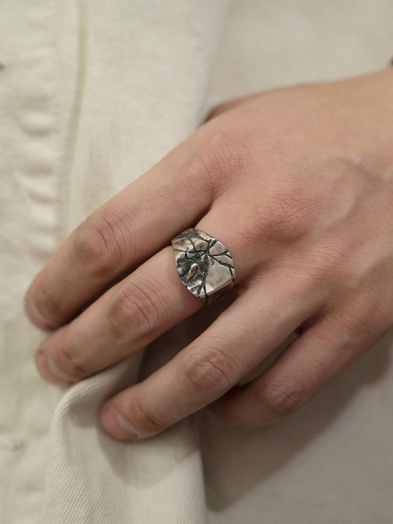 Harang Hr 28R_Silver Crack Ring