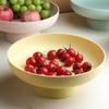 Fruit Dish Round Drain Fruit Basket Modern Style Container for Kitchen Counter Table Centerpiece