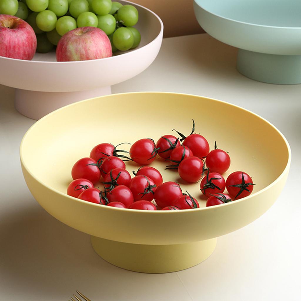 Fruit Dish Round Drain Fruit Basket Modern Style Container for Kitchen Counter Table Centerpiece