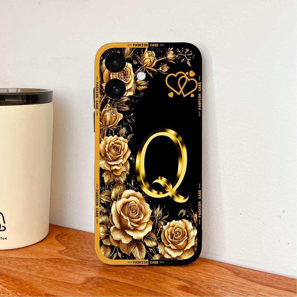 For iPhone 17 Pro Max 17 Air Phone Cover Flower Name Letters High Quality Case For iPhone17 Soft Silicone Shockproof Housing