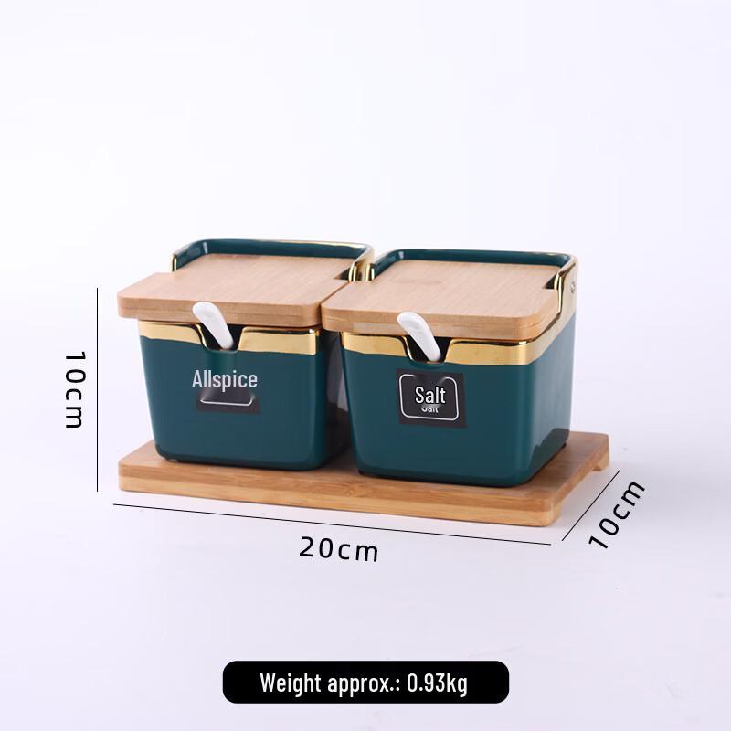 AIQIYIXUAN LIU Ceramic Gold Rim Seasoning Jars