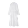 European and American Women's Clothing Season New Fresh and Simple Style Belt Lapel Long Shirt Dress
