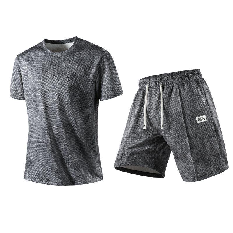 Men's Light Luxury Summer Loose-Fit Two-Piece Casual Sports Set