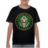 United States Army Crest Youth Kids Boys T-Shirt Insignia Military Veteran DD 214 Kids