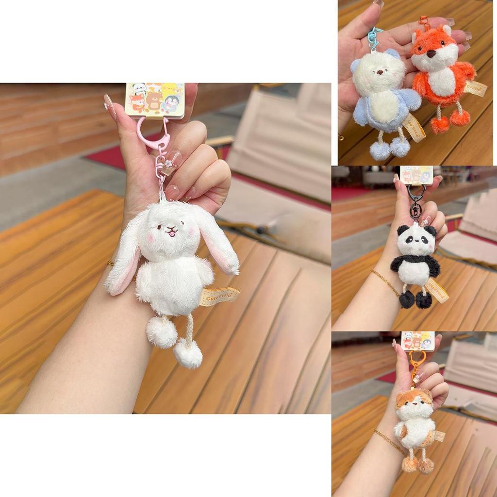Hase Pinguin Ente Bär Plüsch Mini Tier Schlüsselanhänger Mit Ausziehbaren Füßen Für Taschen Und Schlüssel