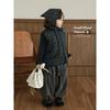 Girls' Black Floral Padded Sleeveless Vest
