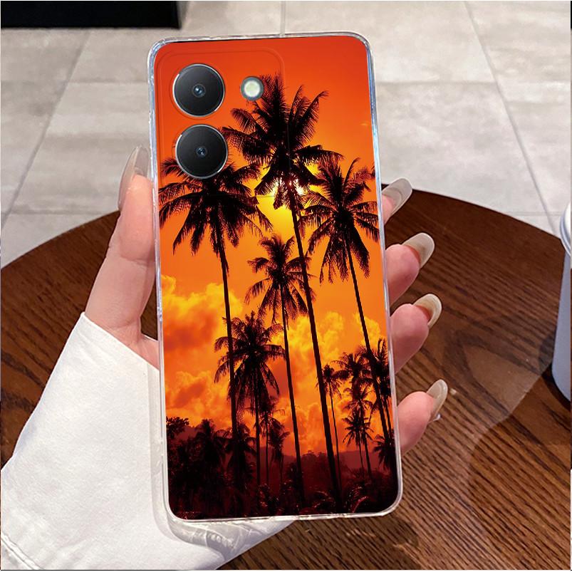 For Vivo Y36 4G 5G Case V2247 V2248 Transparent Silicone Phone Case Luxury Cute Love Rabbit Funny Fashion Soft Shell Back Cover