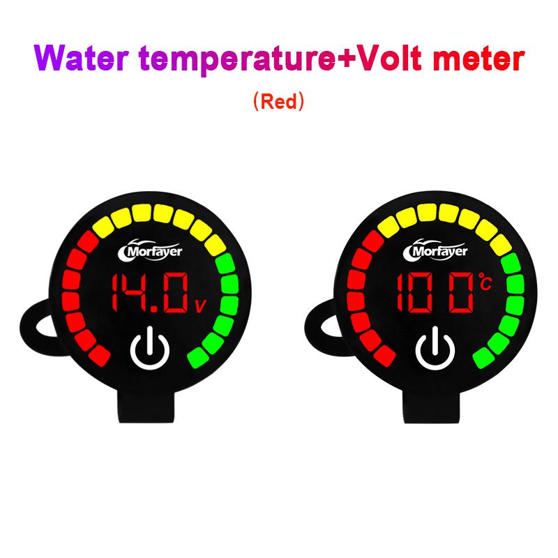 Motorcykel Vattentemperatur Mini Mätare För XMAX250 300 NMAX CB 400 CB500X termometer Spänningsmätare Dubbel display