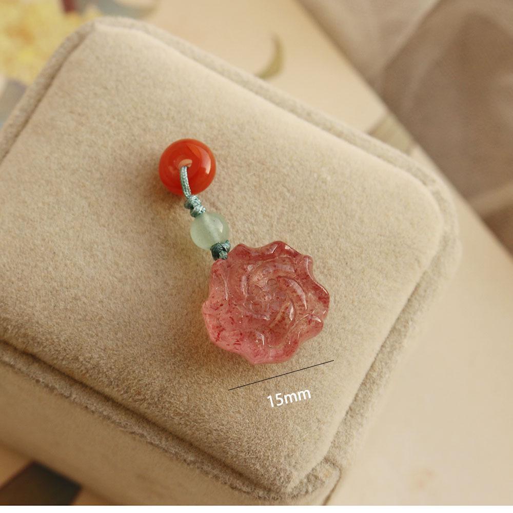 Southern Red Hetian Jade Pendant Beads Bracelet Necklace Accessories