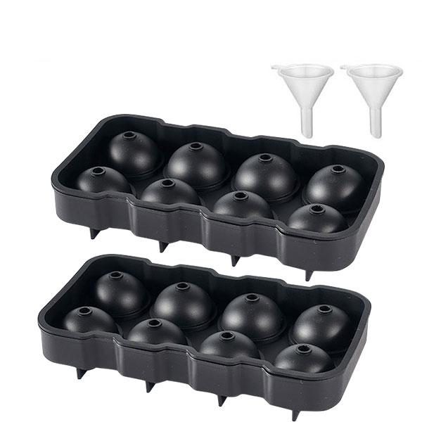 4/6/8 Grid Ice Ball Mold 3D Big Round Sphere Silicone Ice Cube Tray High Balls Shape Ice Cube Mold For Whiskey Ice Mould
