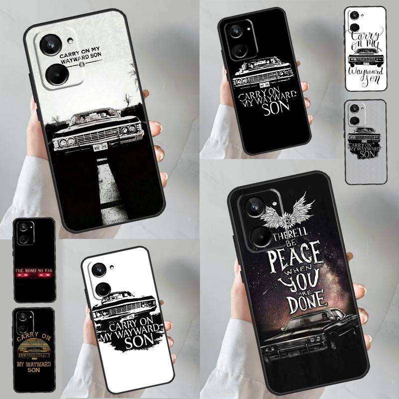 Supernatural CARRY ON MY WAYWARD Case For Realme C51 C55 C53 C35 C33 C30 C67 C21Y C25s C15 9 10 11 12 Pro Plus GT Neo 5 Cover
