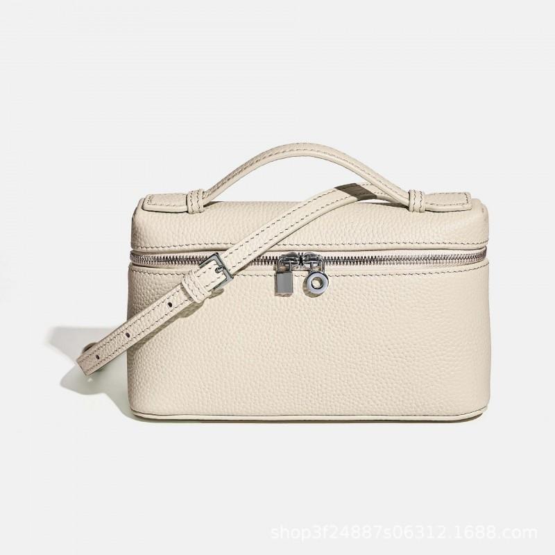 First-layer Cowhide LP19 Small Lunch Box Leather High-end Portable Single-shoulder Cross-body Makeup Female Bag