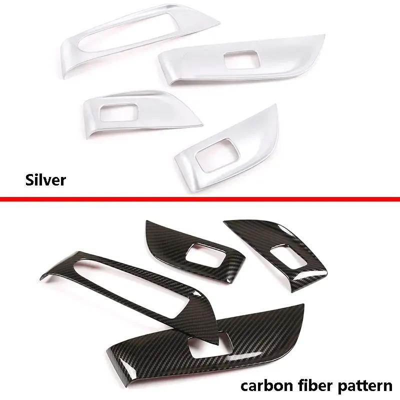For Mercedes Benz E Class W213 2016- Car Styling ABS Silver Car Door Window Button Cover Frame Trim Sticker Car Accessories